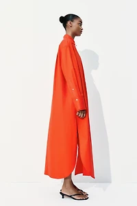 Robe chemisier grande taille en coton