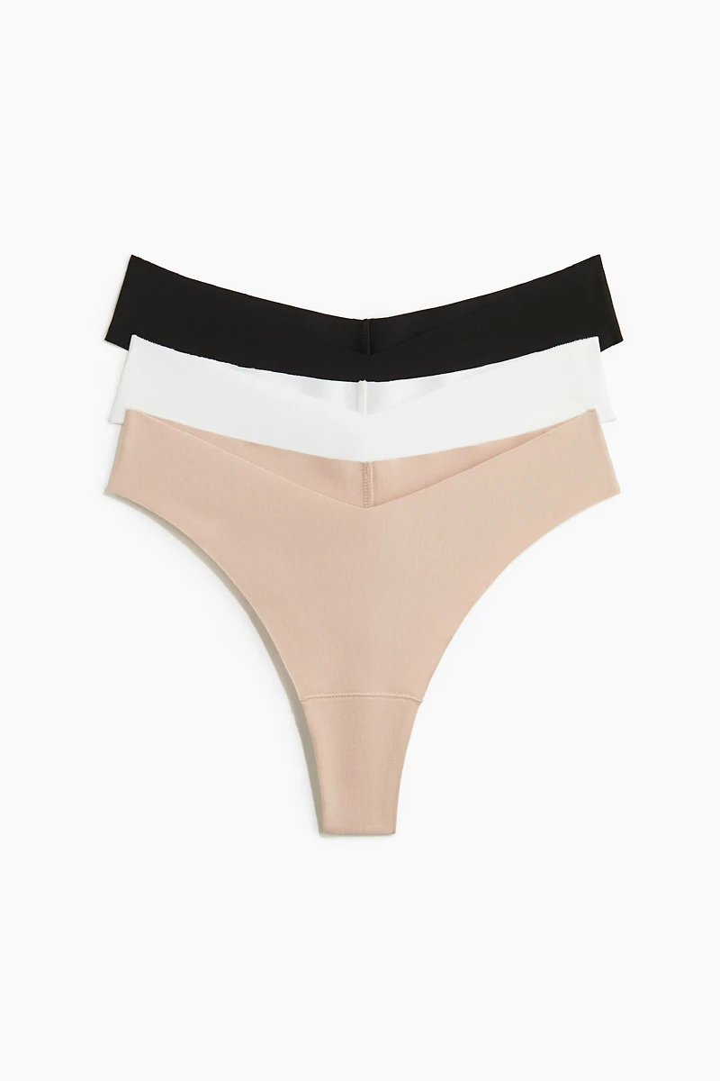 3-Pack Invisible Cotton Brazilian Briefs