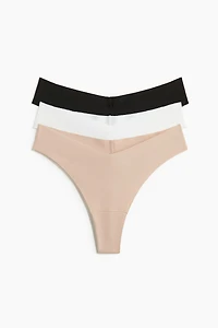 3-Pack Invisible Cotton Brazilian Briefs