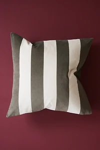 Housse de coussin rayée en velours