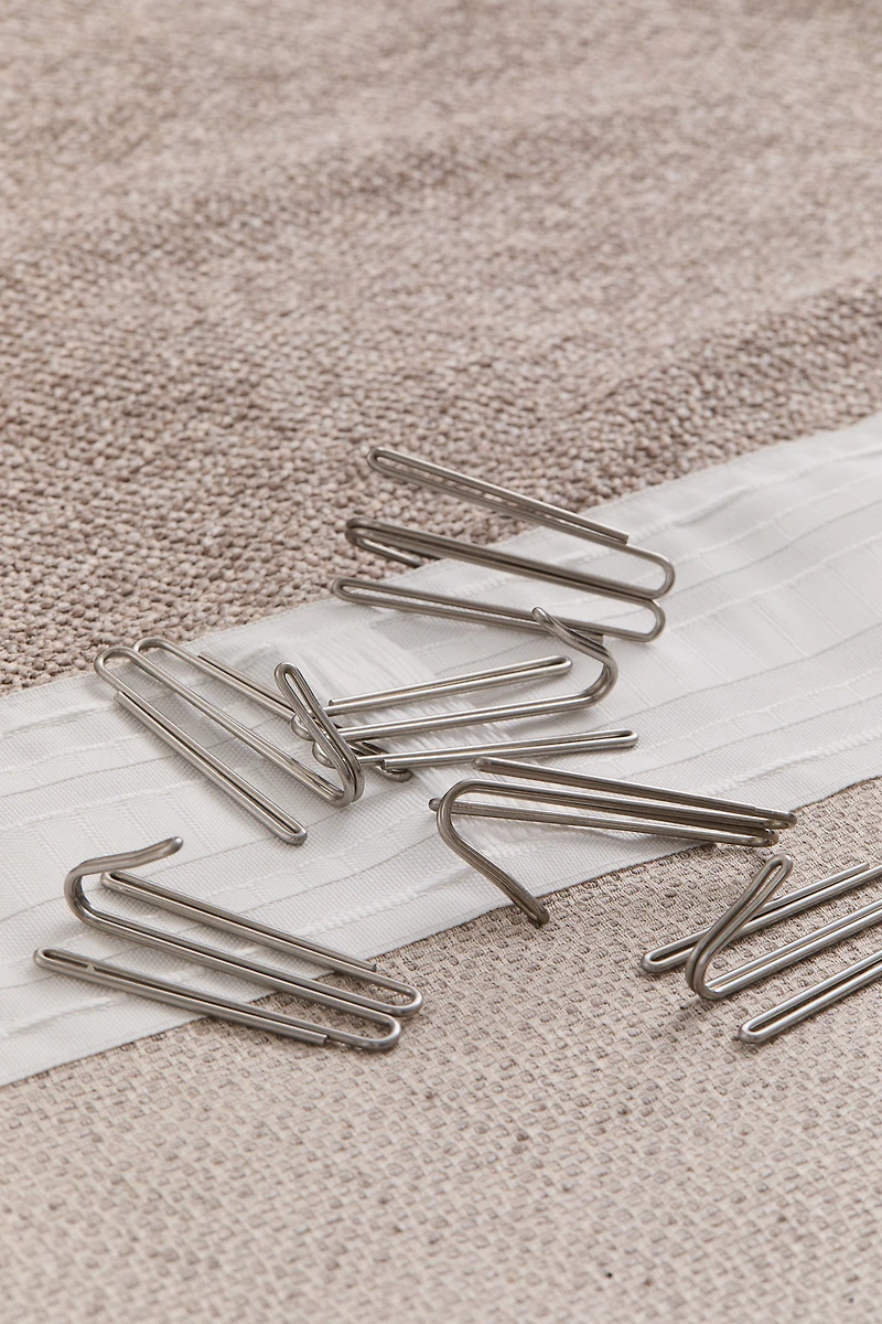 Lot de 2 rideaux très longs en bouclé