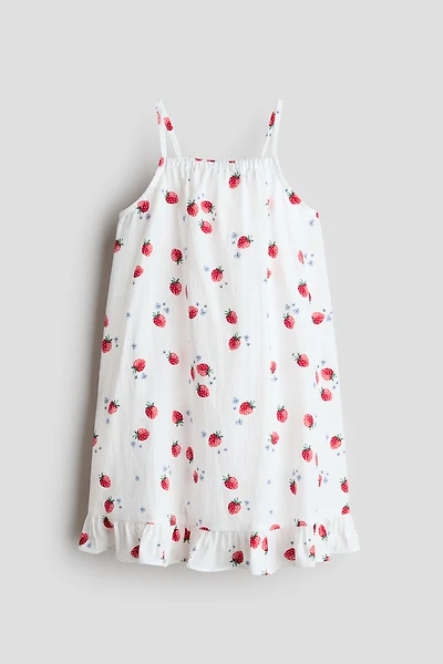 Robe volantée à bretelles fines