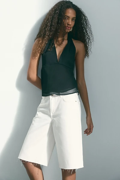 Denim Bermuda Shorts