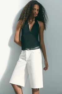 Denim Bermuda Shorts