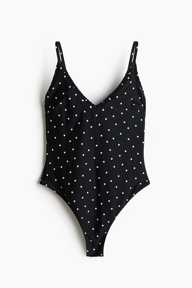 Padded-Cup High-Leg Swimsuit