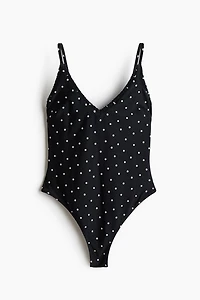 Padded-Cup High-Leg Swimsuit