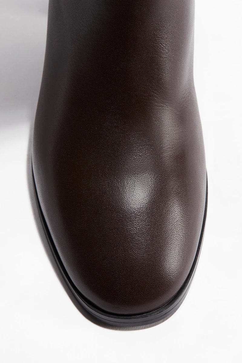 Knee-High Leather Boots