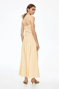 Smocked-Bodice Bandeau Dress