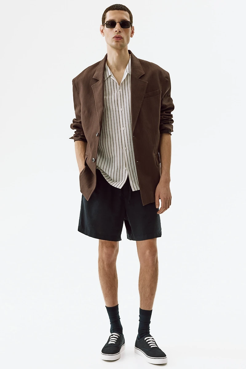 Relaxed-Fit Linen-Blend Shorts