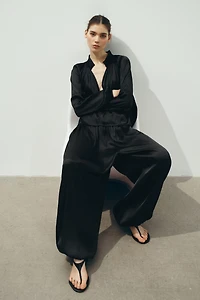 Oversized V-Neck Blouse