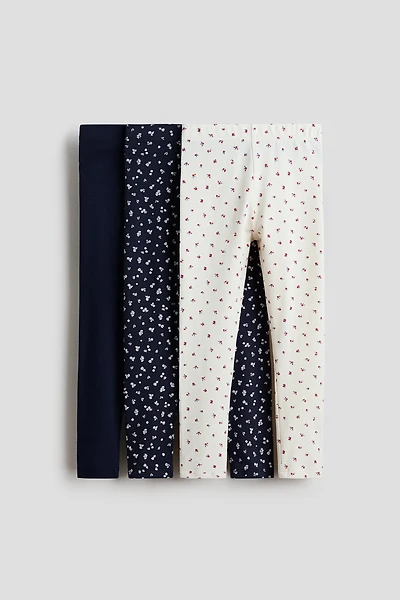 Lot de 3 leggings en coton