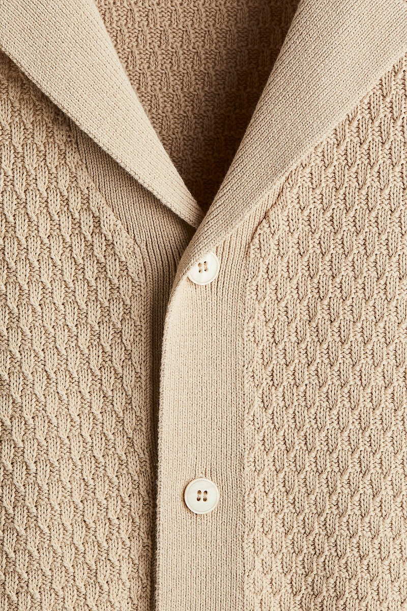 Regular-Fit Textured-Knit Resort Shirt