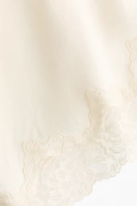 Lace-Trimmed Viscose Nightgown