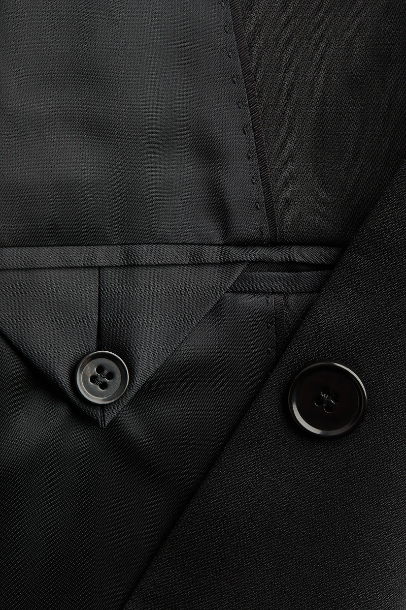 Single-Breasted Wool-Blend Jacket