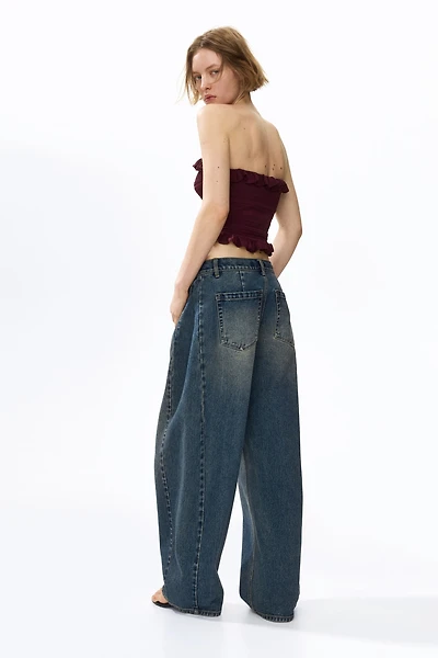 Pointelle-Knit Bandeau Top