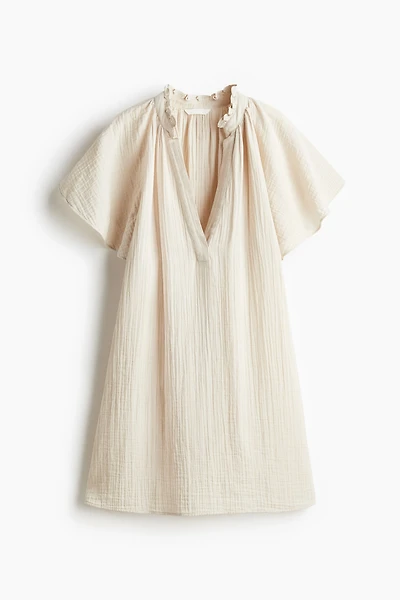 Robe trapèze en mousseline