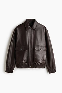 Blouson aviateur en cuir