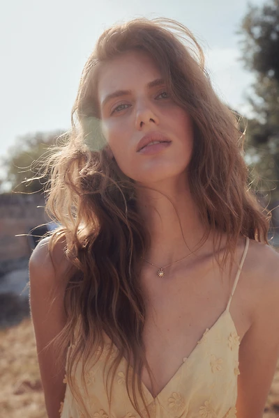 Appliquéd Cotton Dress
