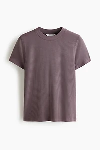 Ribbed Viscose T-Shirt