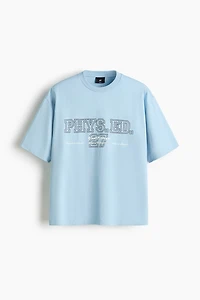 T-shirt imprimé décontracté en coton