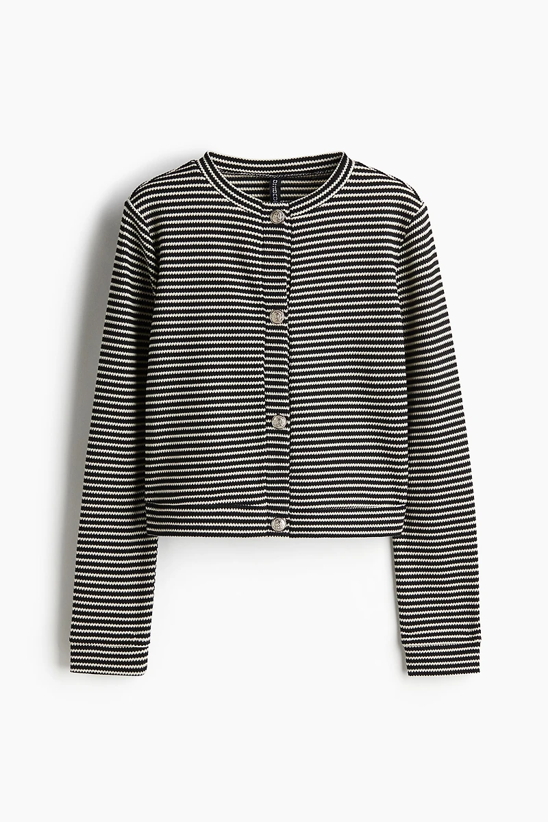 Textured Jersey Cardigan