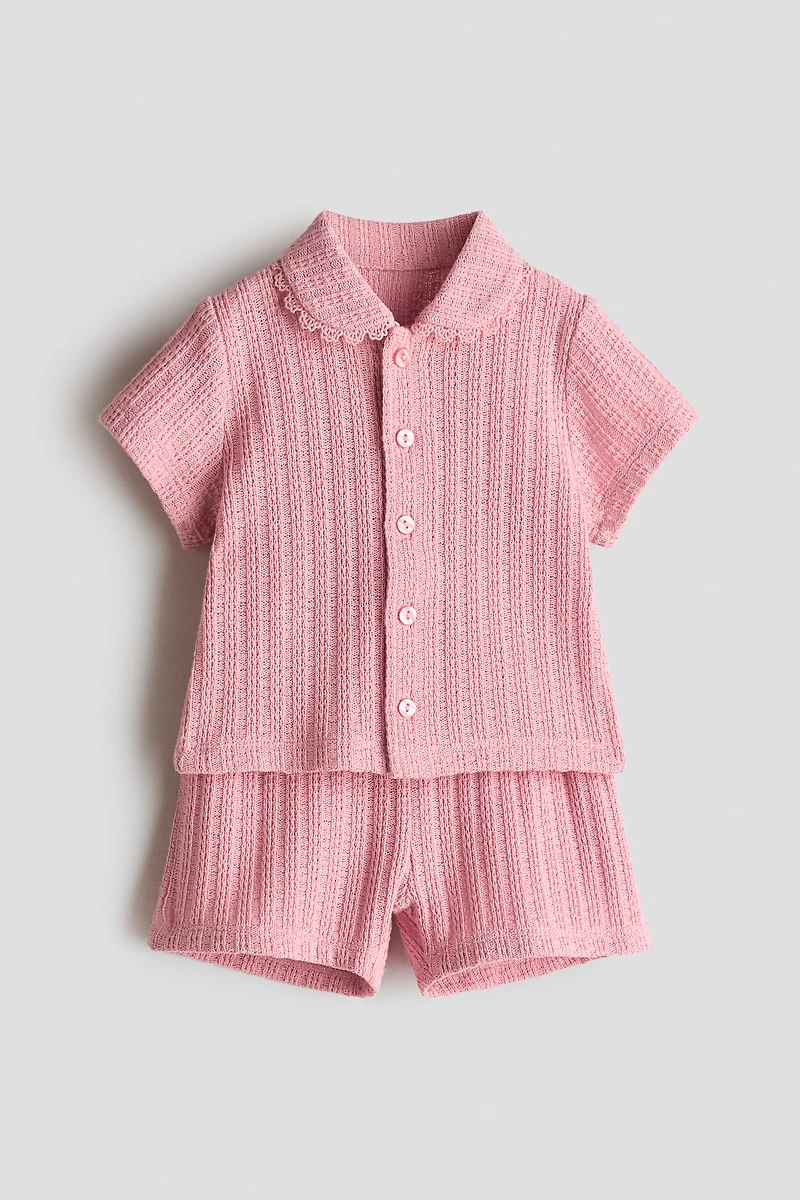 2-Piece Pointelle-Knit Set