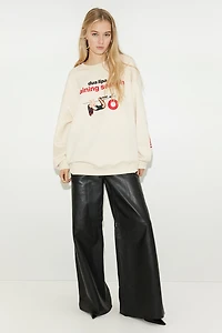 Oversized Printed Sweatshirt