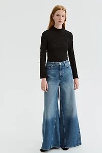 Cutout Jacquard Jersey Top