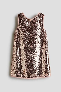 Robe à sequins avec grande boucle