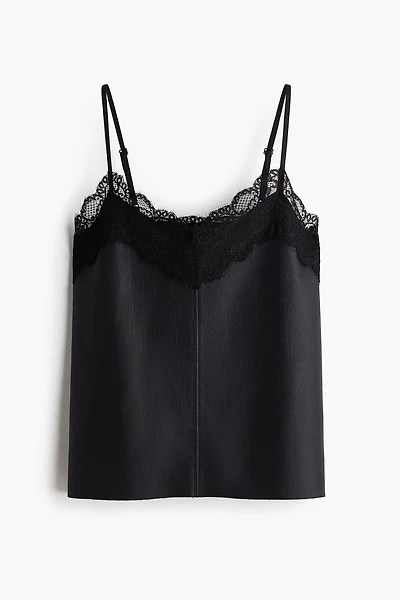 Lace-Trimmed Camisole Top