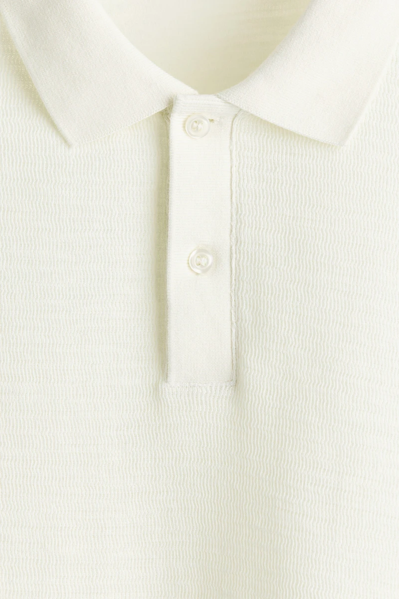 Polo près du corps en tricot jacquard