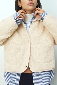 Veste en polar avec col