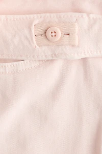 Wide-Leg Twill Pants