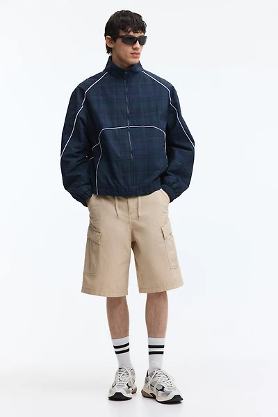 Loose-Fit Cotton Cargo Shorts