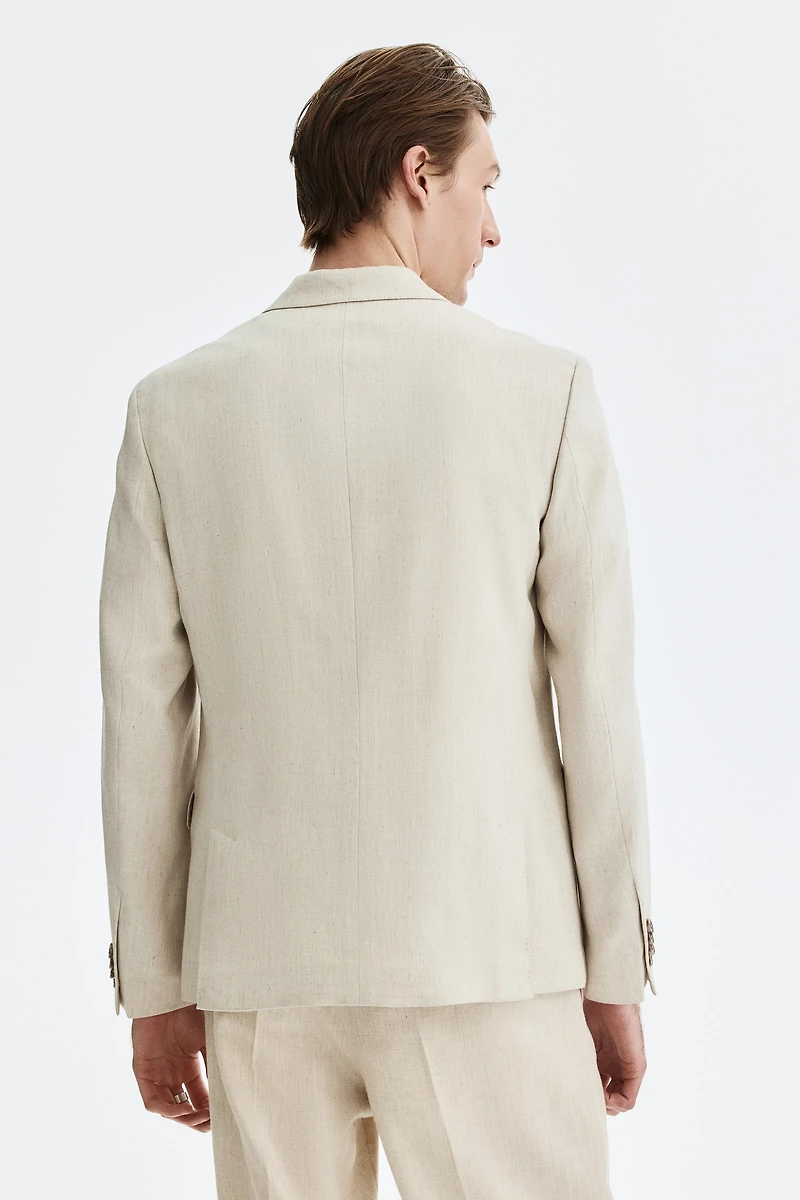 Regular-Fit Linen-Blend Jacket