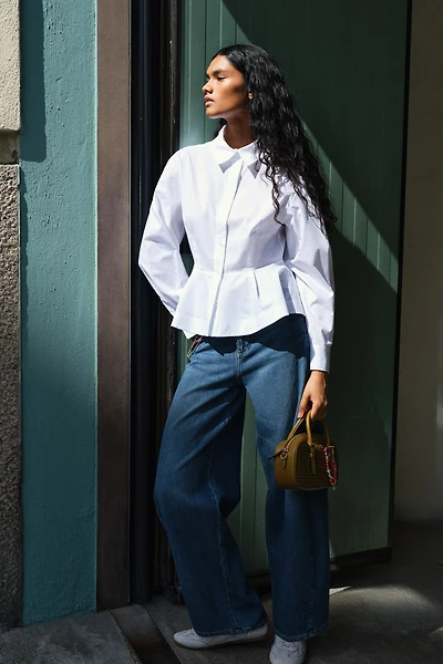 Jean taille haute jambes ballon
