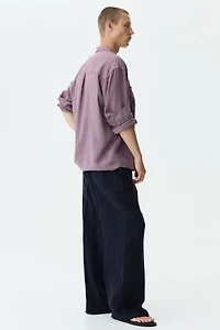 Loose-Fit Wide-Leg Linen Pants
