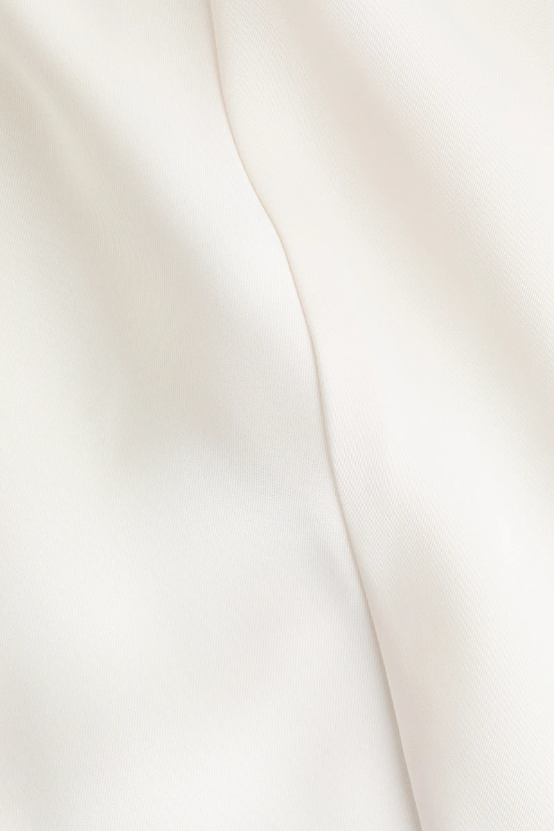 Cowl-Neck Satin Blouse