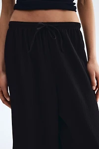 Wide-cut Pull-on Pants