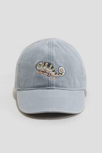 Embroidered-Detail Twill Cap