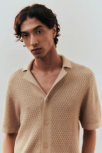 Regular-Fit Textured-Knit Resort Shirt