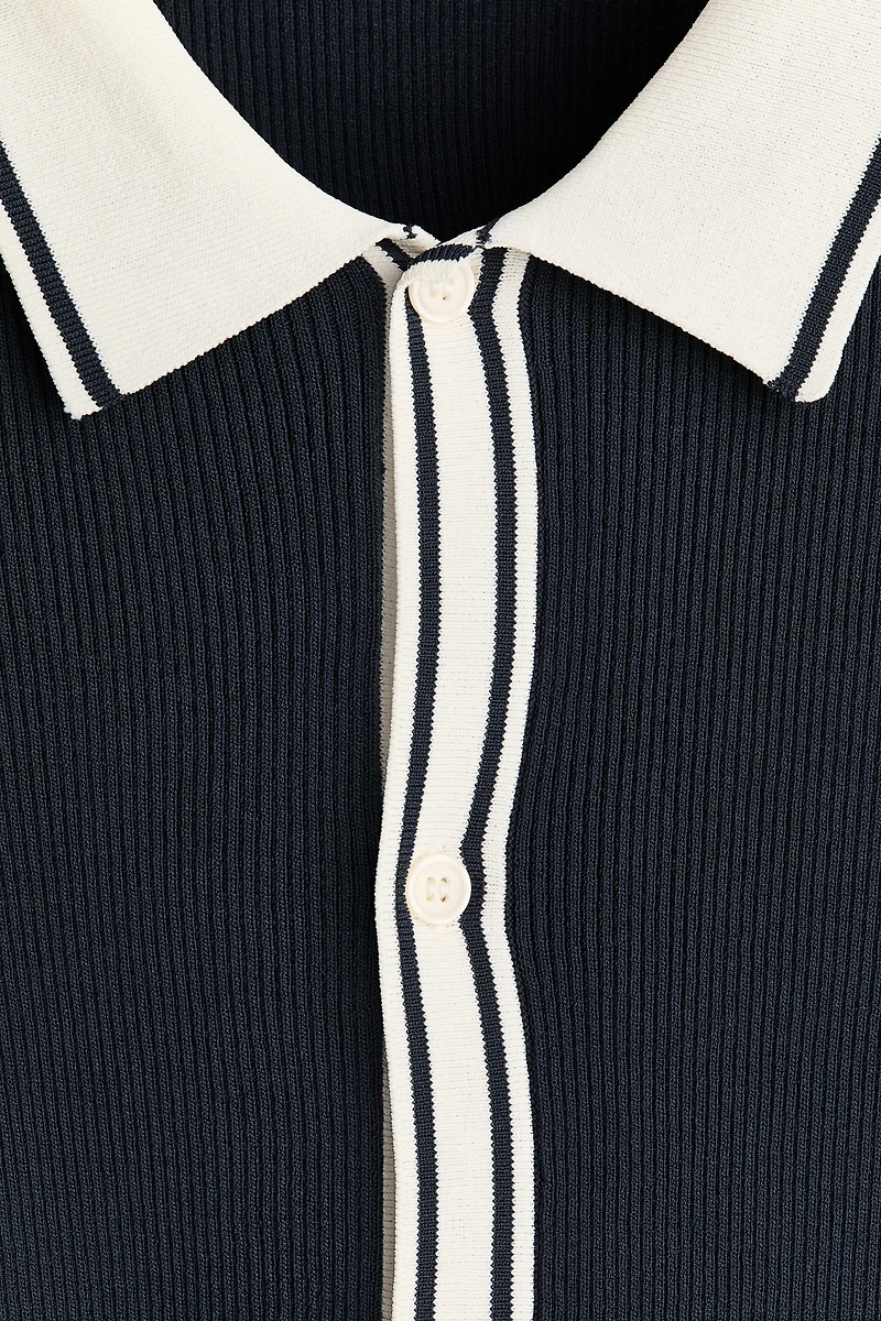 Regular-Fit Rib-Knit Shirt