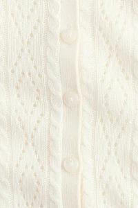 Pointelle-Knit Cardigan