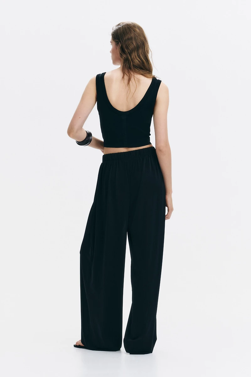 Pantalon à jambes ballon avec taille élastique