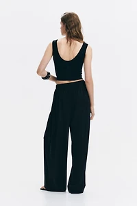 Pantalon à jambes ballon avec taille élastique