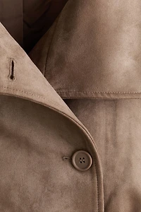 Double-Breasted Funnel-Collar Jacket