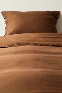 Linen-blend Twin Duvet Cover Set