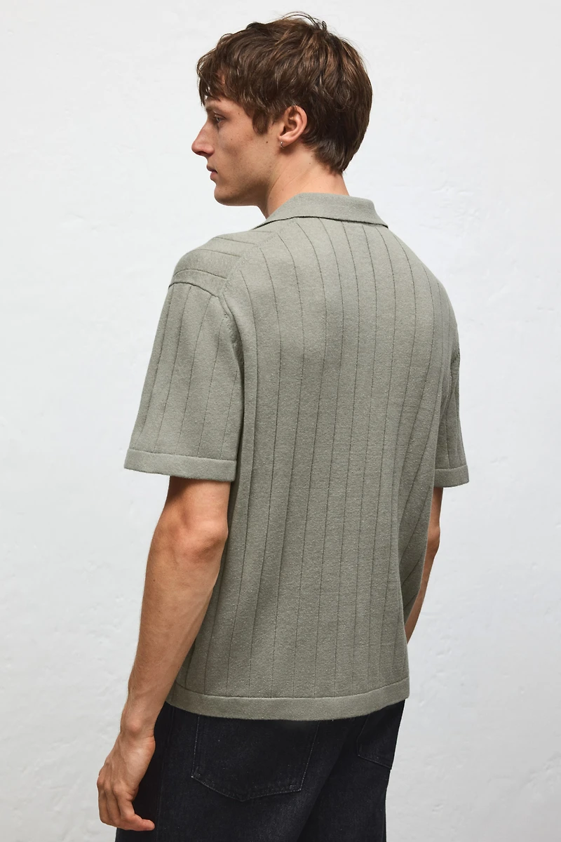 Regular-Fit Linen-Blend Resort Shirt