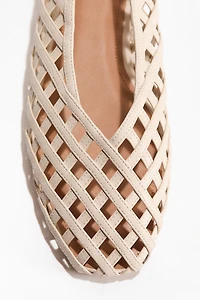 Ballerines à effet tressé