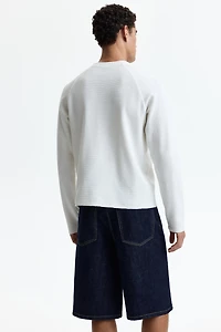 Baggy Twist-Detail Denim Shorts
